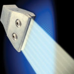 Exair 2” Super Air Nozzle,showing pattern of air flow.Illustration courtesy of Exair Corporation.