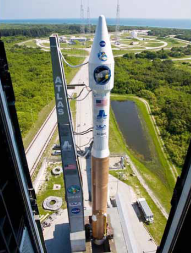 Atlas V Rocket on Launch Pad.