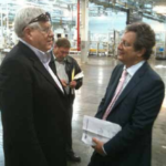 Lloyd Graff with auctioneer Robert Levy